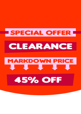 Custom Retail Cards Multiple Sizes Special Offer Clearance