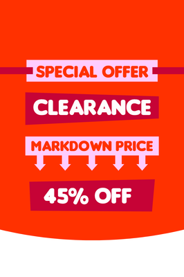 Custom Retail Cards Multiple Sizes Special Offer Clearance