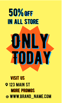 Custom Retail Cards Multiple Sizes Today Only