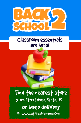 Custom Retail Cards Multiple Sizes Back to School