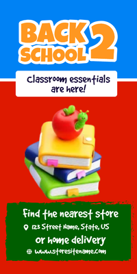 Custom Retail Cards Multiple Sizes Back to School