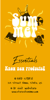 Custom Retail Cards Multiple Sizes Summer Essentials