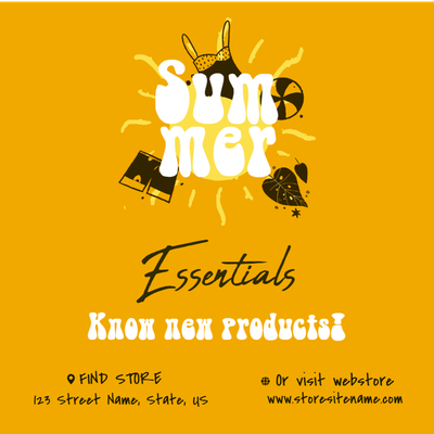 Custom Retail Cards Multiple Sizes Summer Essentials
