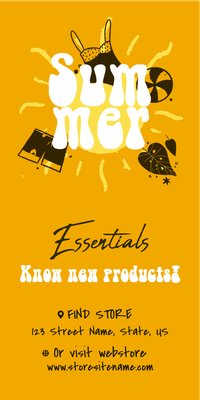 Custom Retail Cards Multiple Sizes Summer Essentials