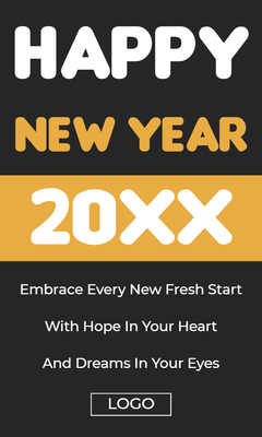Custom Retail Cards Multiple Sizes New Year