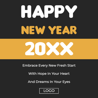 Custom Retail Cards Multiple Sizes New Year