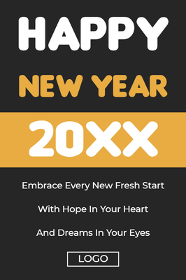 Custom Retail Cards Multiple Sizes New Year