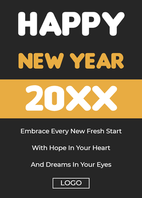Custom Retail Cards Multiple Sizes New Year