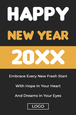 Custom Retail Cards Multiple Sizes New Year
