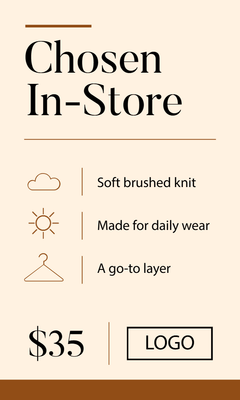 Custom Retail Cards Multiple Sizes Staff Favorite