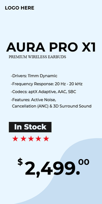 Custom Retail Cards Multiple Sizes Specification Card