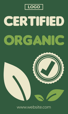 Custom Retail Cards Multiple Sizes Certified Organic
