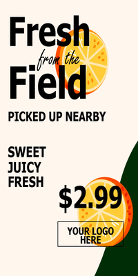 Custom Retail Cards Multiple Sizes Organic Produce