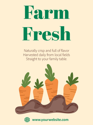 Custom Retail Cards Multiple Sizes Farm Fresh