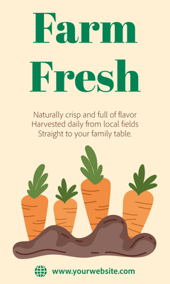 Custom Retail Cards Multiple Sizes Farm Fresh