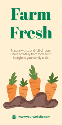Custom Retail Cards Multiple Sizes Farm Fresh