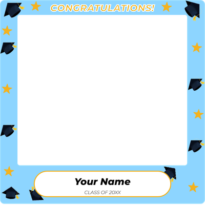 Custom Outdoor Selfie Frames Multiple Sizes Congratulations!