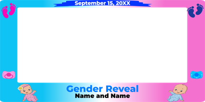 Custom Outdoor Selfie Frames Multiple Sizes Gender Reveal
