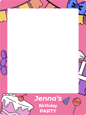 Custom Outdoor Selfie Frames Multiple Sizes Jenna's Birthday Party