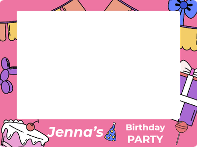 Custom Outdoor Selfie Frames Multiple Sizes Jenna's Birthday Party