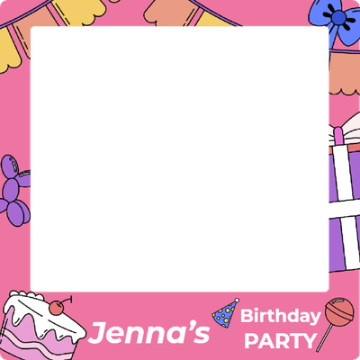 Custom Outdoor Selfie Frames Multiple Sizes Jenna's Birthday Party