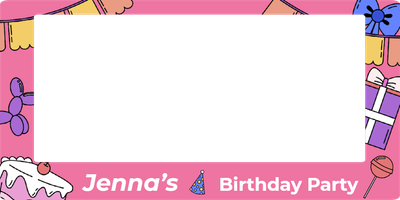 Custom Outdoor Selfie Frames Multiple Sizes Jenna's Birthday Party
