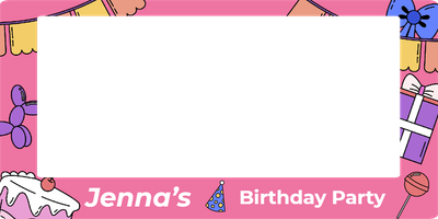 Custom Outdoor Selfie Frames Multiple Sizes Jenna's Birthday Party