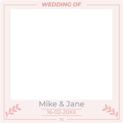 Custom Outdoor Selfie Frames Multiple Sizes Wedding of Mike & Jane