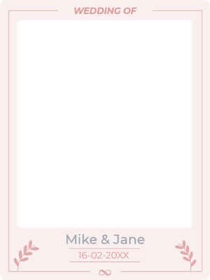 Custom Outdoor Selfie Frames Multiple Sizes Wedding of Mike & Jane