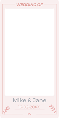 Custom Outdoor Selfie Frames Multiple Sizes Wedding of Mike & Jane
