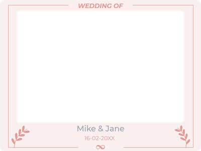 Custom Outdoor Selfie Frames Multiple Sizes Wedding of Mike & Jane