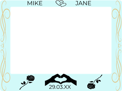 Custom Outdoor Selfie Frames Multiple Sizes Mike & Jane