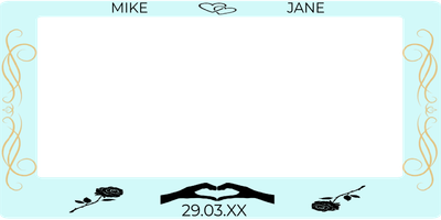 Custom Outdoor Selfie Frames Multiple Sizes Mike & Jane