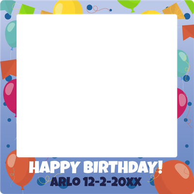 Custom Outdoor Selfie Frames Multiple Sizes Happy Birthday 2XX