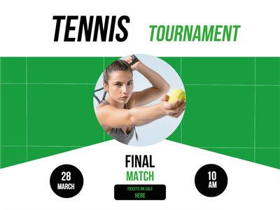 Custom Outdoor Yard Signs Multiple Sizes Tennis Tournament