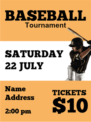 Custom Outdoor Yard Signs Multiple Sizes Baseball Tournament