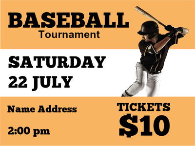 Custom Outdoor Yard Signs Multiple Sizes Baseball Tournament