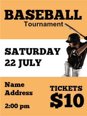 Custom Outdoor Yard Signs Multiple Sizes Baseball Tournament