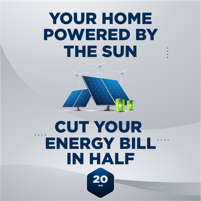 Custom Outdoor Yard Signs Multiple Sizes Your Home Powered by the Sun