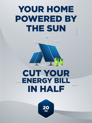 Custom Outdoor Yard Signs Multiple Sizes Your Home Powered by the Sun