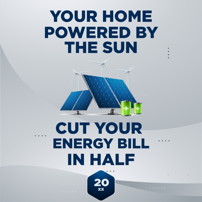 Custom Outdoor Yard Signs Multiple Sizes Your Home Powered by the Sun