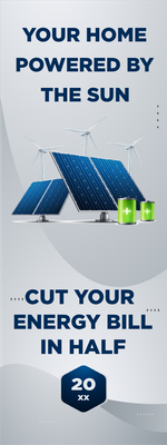 Custom Outdoor Yard Signs Multiple Sizes Your Home Powered by the Sun