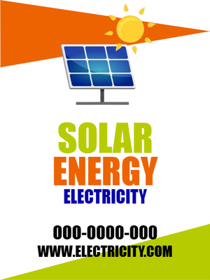 Custom Outdoor Yard Signs Multiple Sizes Solar Energy Electricity