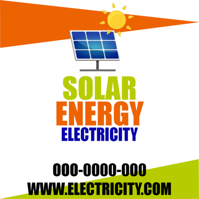 Custom Outdoor Yard Signs Multiple Sizes Solar Energy Electricity