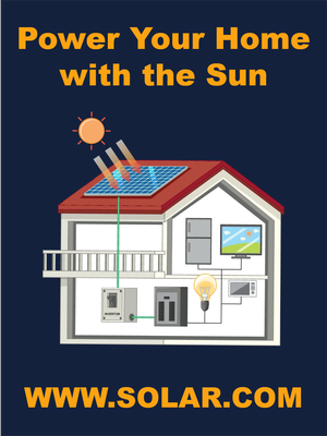 Custom Outdoor Yard Signs Multiple Sizes Power Your Home with the Sun