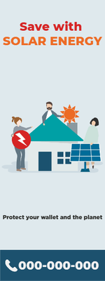 Custom Outdoor Yard Signs Multiple Sizes Save with Solar Energy