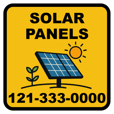 Custom Outdoor Yard Signs Multiple Sizes Solar Panels