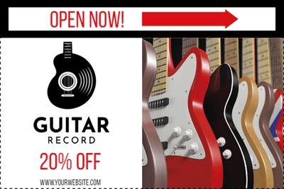 Custom Outdoor Yard Signs Multiple Sizes Guitar Record