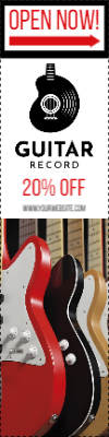 Custom Outdoor Yard Signs Multiple Sizes Guitar Record