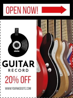 Custom Outdoor Yard Signs Multiple Sizes Guitar Record